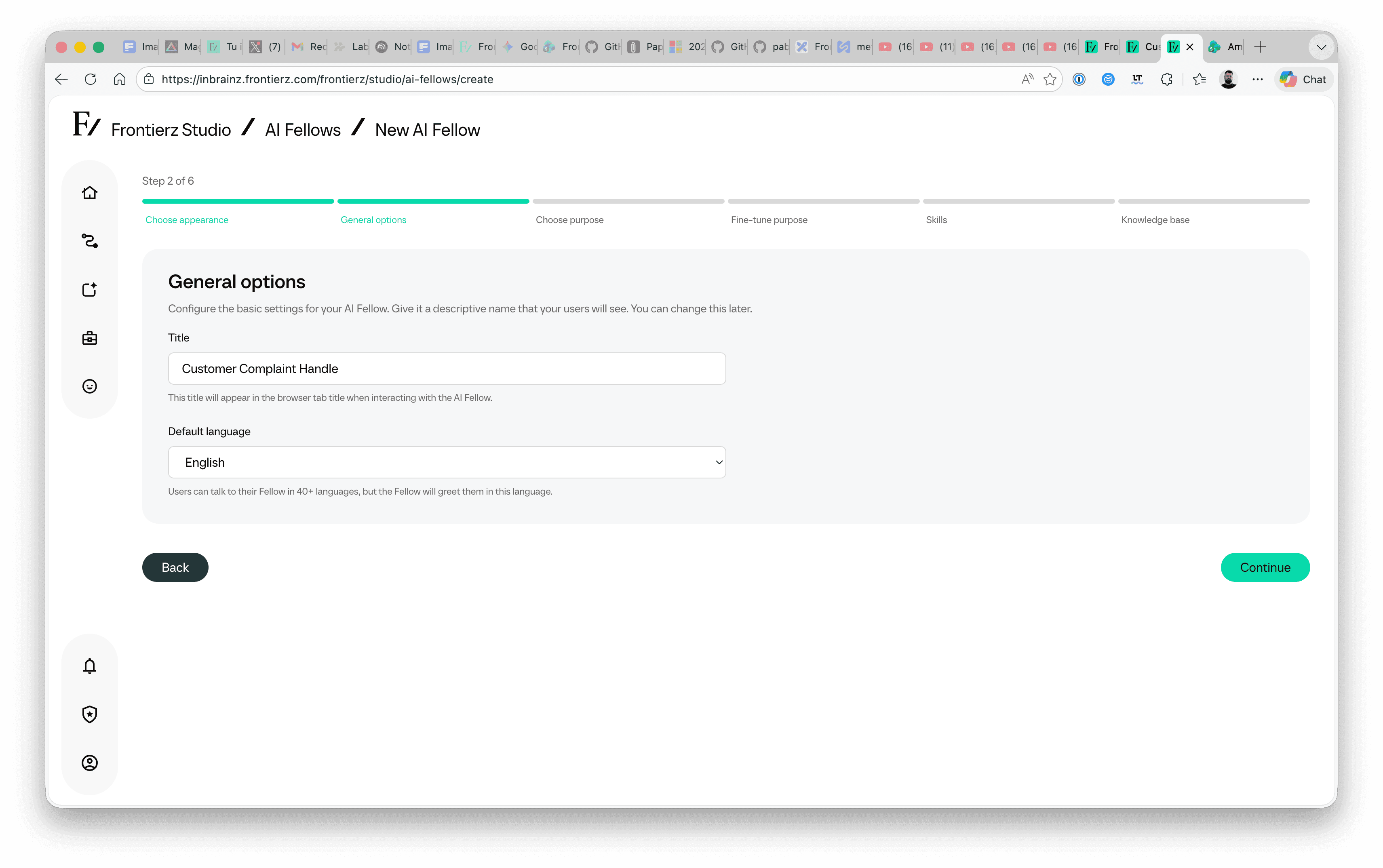 General options of an AI Fellow
