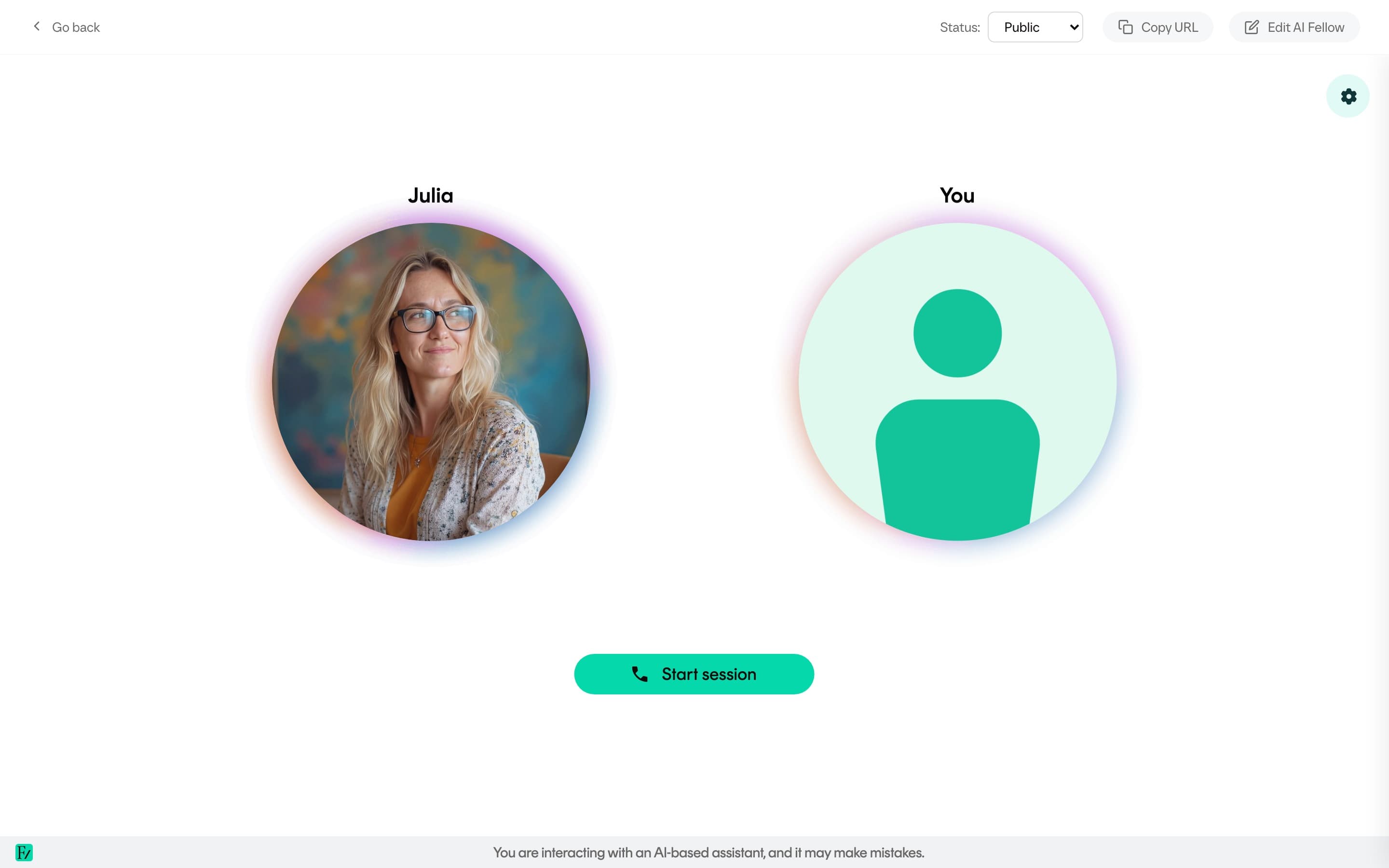 Launch/test conversation view for AI Adoption Coach