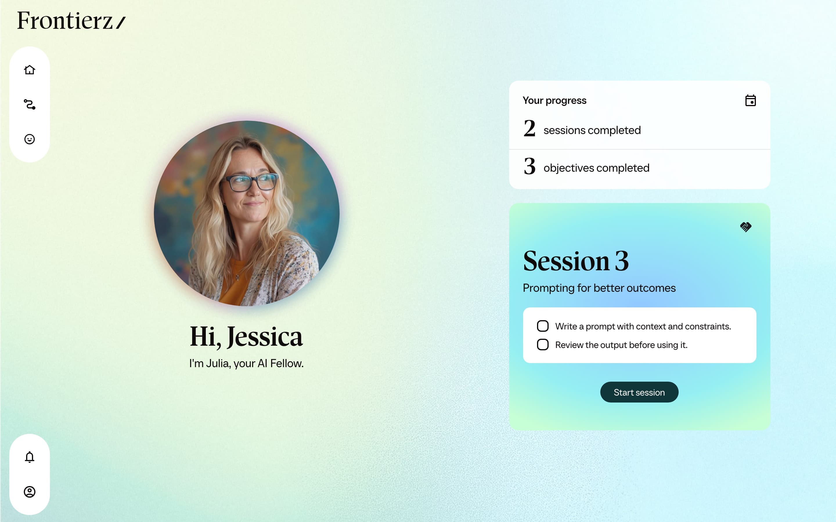 User home view as Jessica Miller or via View as User