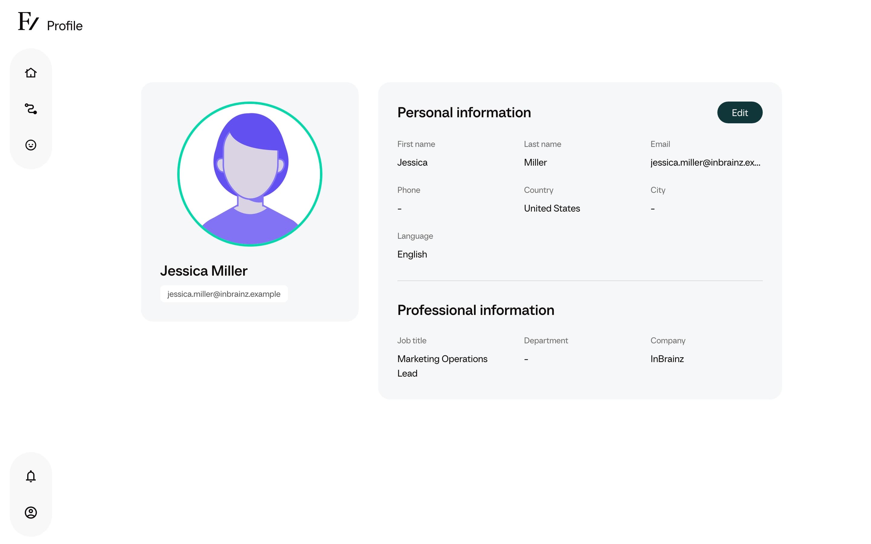 Profile page with active Learning Path selector