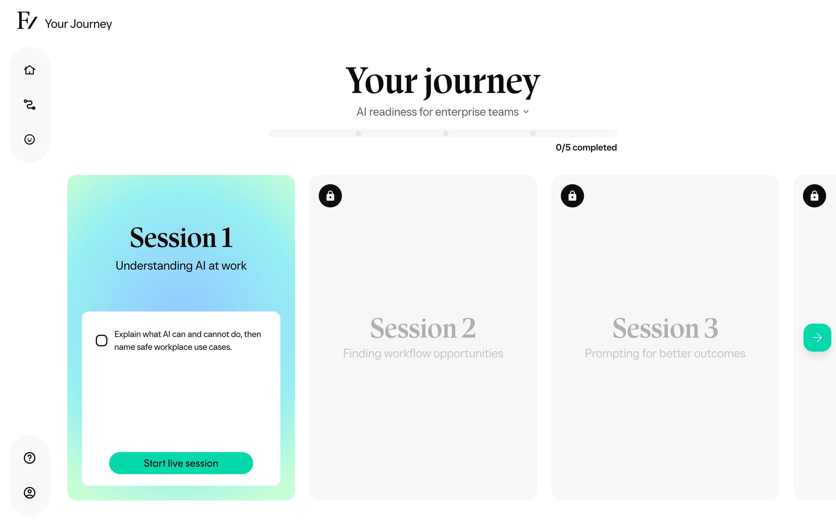 Your Journey showing an active Learning Path