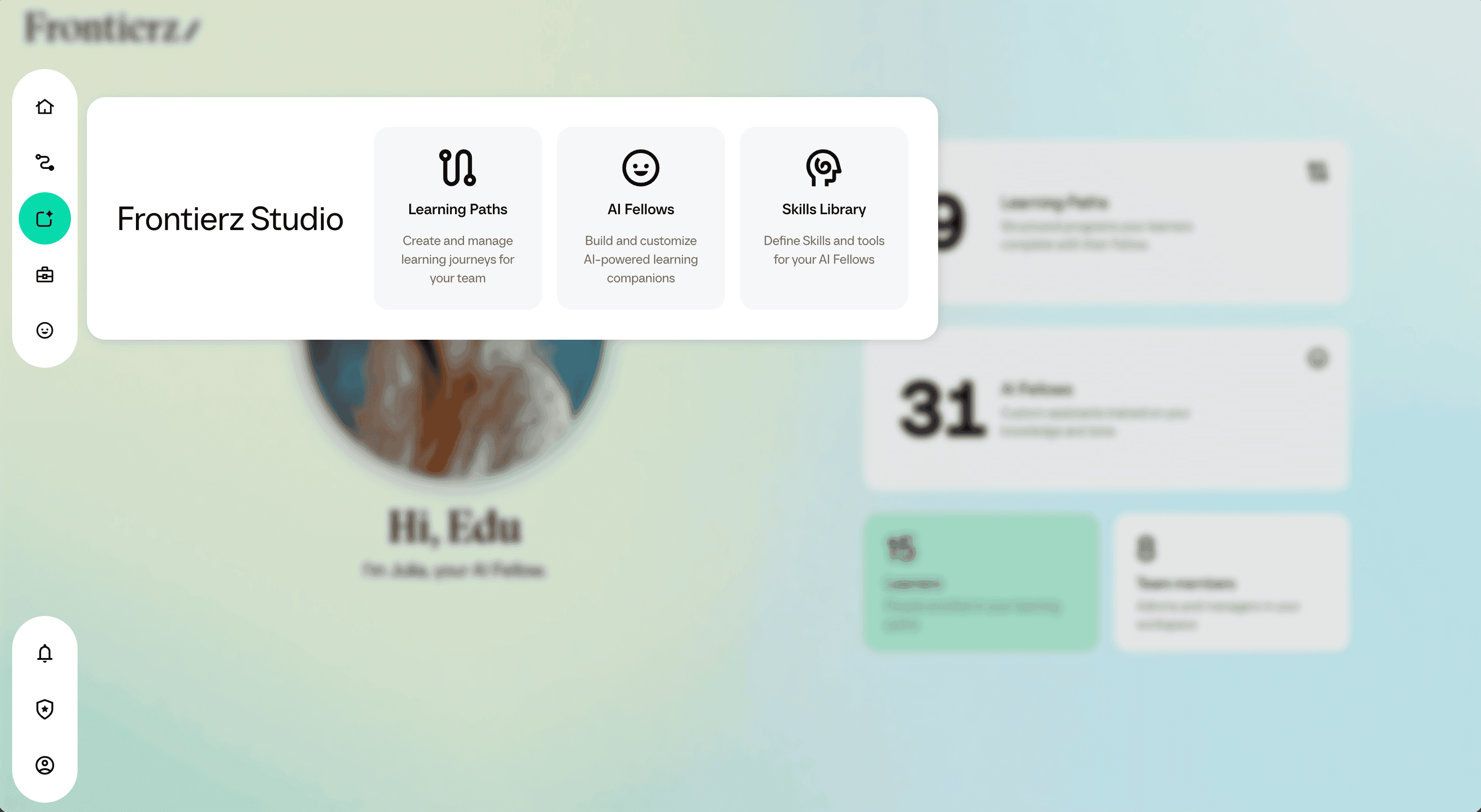 Frontierz Studio entry in the sidebar